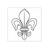 Grunge Fleur de Lis Outline Franse  Craft Rubberstempel (Afrduk)