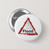 Grunge Flood Sign Ronde Button 5,7 Cm (Voorkant /achterkant)