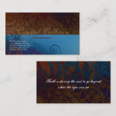 Grunge florale bouclée - carte de visite (Devant / Derrière)