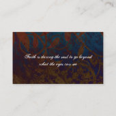 Grunge florale bouclée - carte de visite (Dos)