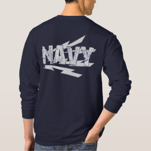 Grunge font NAVY over Radioman Insignia T-shirt