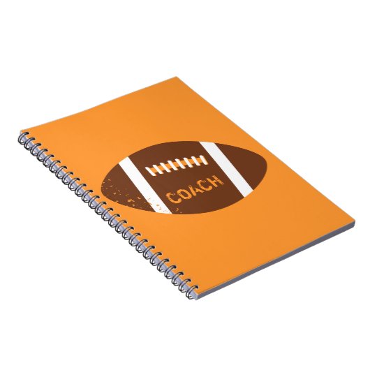 Grunge Football Coach Notitieboek (Rechterzijde)
