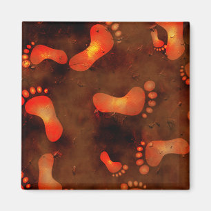 Grunge Footprint Magneet
