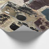 Grunge fotograaf fotografie  camera cadeaupapier (Hoek)