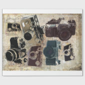 Grunge fotograaf fotografie  camera cadeaupapier (Vlak)