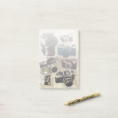Grunge fotograaf fotografie  camera post-it® notes (Op bureau)