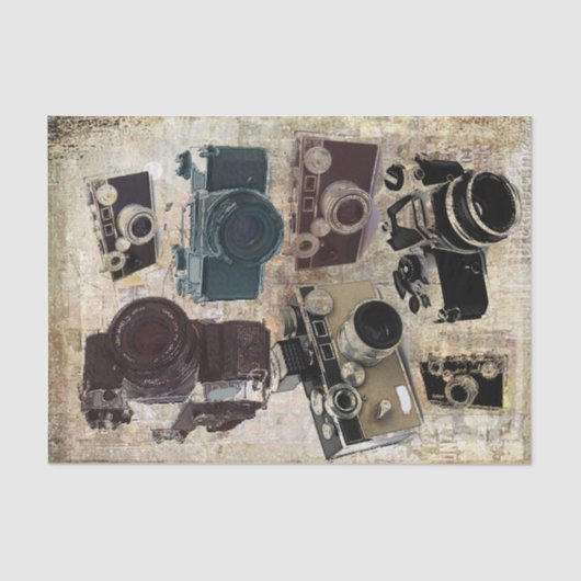 Grunge fotograaf fotografie camera tissuepapier (Voorkant)