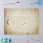 Grunge French Dictionary Page Tissuepapier (Craft)