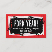 Grunge funky kunst vorkt chef-kok culinaire cateri visitekaartje (Voorkant)