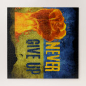 Grunge geeft Oekraïne nooit de vuist weg Legpuzzel (Horizontaal)