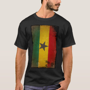  Grunge Ghana-vlag T-shirt