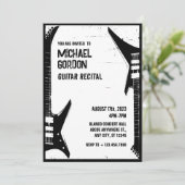 Grunge Gitaar recital Kaart (Staand voorkant)