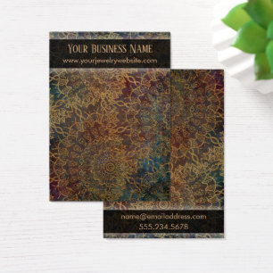 Grunge Gold Mandala Porte-oreilles Cartes d'affich