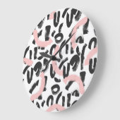 Grunge graffiti: kunstpenseelstreken. grote klok (Hoek)