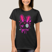 Grunge Graffiti Rabbit Pastel Goth Punk Edgy Psych T-shirt (Voorkant)
