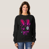 Grunge Graffiti Rabbit Pastel Goth Punk Edgy Psych Trui (Voorkant volledig)