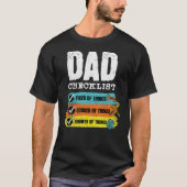 Grunge Grappige Pap Checklist T-shirt (Voorkant)