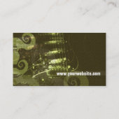 Grunge Green Guitare Carte de visite (Dos)