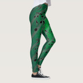 Grunge green note leggings (Droite)