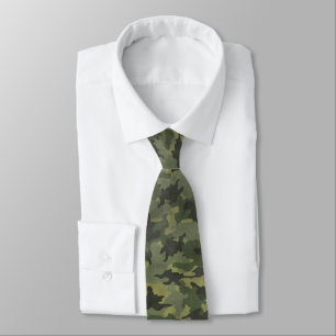 Grunge Groene Camo Militaire Camouflage Mannen Str Stropdas