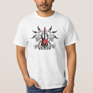 Grunge Guitar and Skull Mannen Value Shirt