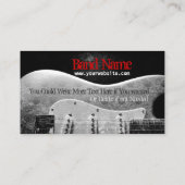 Grunge Guitar Grey/Black & Red Visitekaartje (Achterkant)