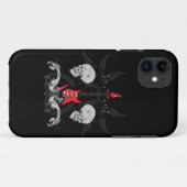 Grunge Guitar Skulls iPhone4 iPhone Case (Achterkant (horizontaal))