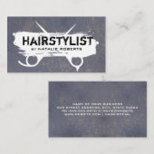 Grunge Haarstylist Scissors Visitekaartje (Voorkant / Achterkant)