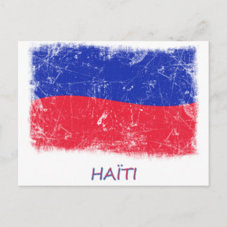 Grunge Haiti Flag Briefkaart