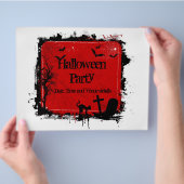 Grunge Halloween-feest flyer (Hand)