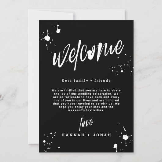 Grunge Halloween programme de mariage Bienvenue Ca (Devant)