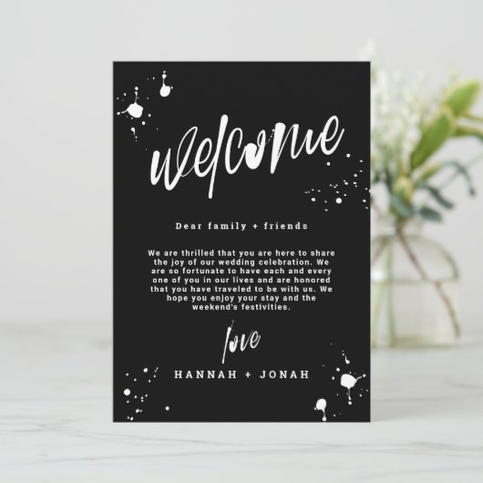 Grunge Halloween programme de mariage Bienvenue Ca (Debout devant)