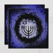 Grunge Hanukkah Kaart (Voorkant / Achterkant)