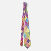 Grunge Harlequin Pattern Stropdas (Achterkant)
