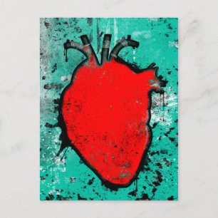 grunge hart briefkaart