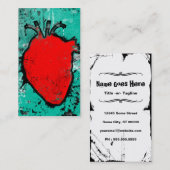 grunge hart visitekaartje (Voorkant / Achterkant)