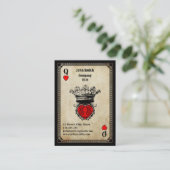 Grunge Hartenvrouw Visitekaartje (Staand voorkant)