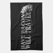 Grunge have Bacon will Travel Theedoek (Verticaal)