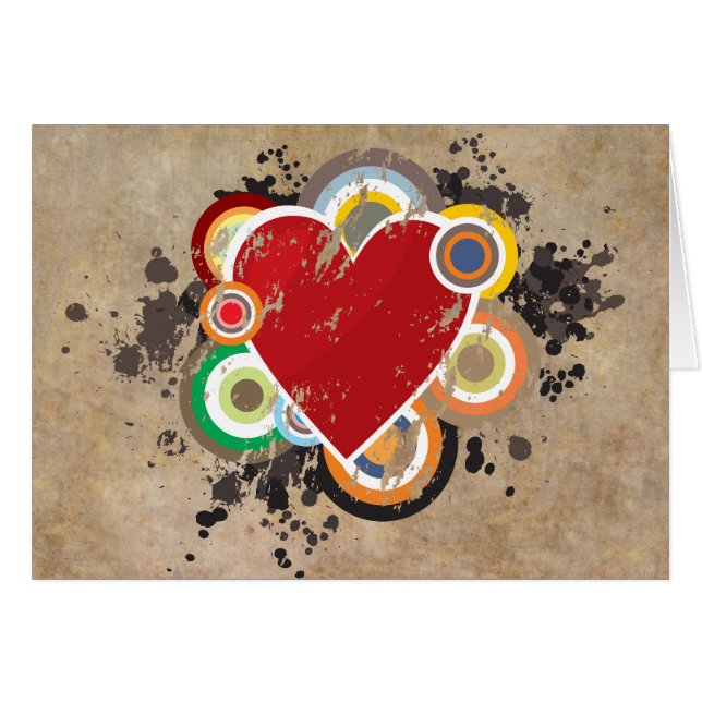 Grunge Heart avec anneaux (Devant horizontal)