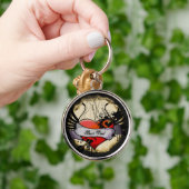 Grunge Heart Best Dad Sleutelhanger (Hand)