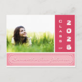 Grunge Hearts Class of Graduation Invitations Uitnodiging Briefkaart (Voorkant)