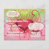 Grunge Hearts Class of Graduation Invitations Uitnodiging Briefkaart (Achterkant)