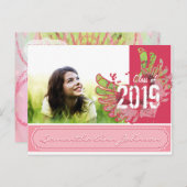 Grunge Hearts Class of Graduation Invitations Uitnodiging Briefkaart (Voorkant / Achterkant)