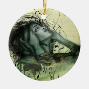 Grunge Hood Portrait Keramisch Ornament