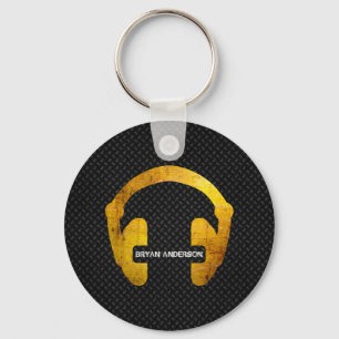 Grunge hoofdtelefoon sleutelhanger