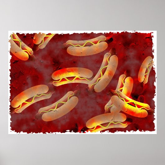 Grunge Hotdogs Poster (Voorkant)