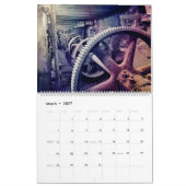 Grunge industrielle de calendrier mural (Mar 2027)