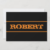 Grunge Initiaal Invitation R Kaart (Achterkant)