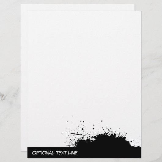 Grunge Ink Stain Modèle pour en-tête (Devant / Derrière)