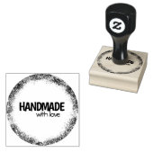 Grunge inkt handgemaakt met liefde rubberstempel (Gestempeld)